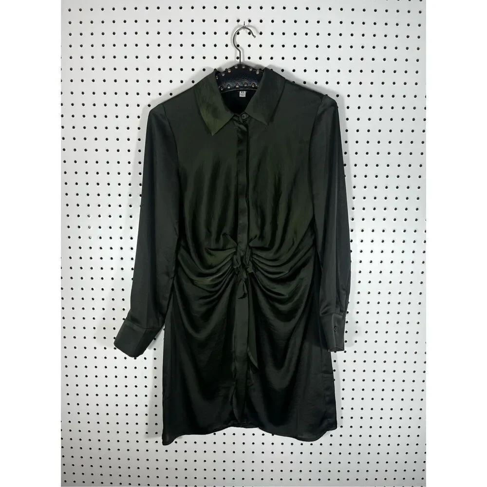 BB Dakota tie waist Ruched dress size xs
